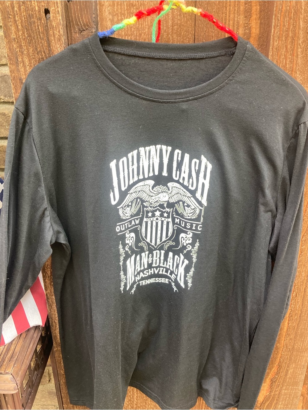 Johnny Cash Black Long-Sleeve Graphic Tee